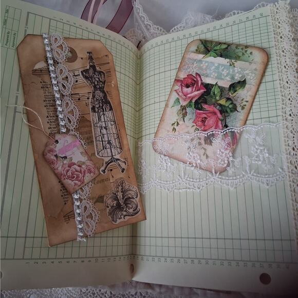 Victorian Junk Journal Scrapbook
w/ Cards, Bookmarks, Die Cuts & Nostalgia - Picture 9 of 16